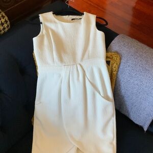 Badgley Mischka Ivory Textured Midi Dress